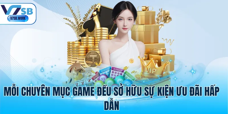 Mỗi chuyên mục game đều sở hữu sự kiện ưu đãi hấp dẫn